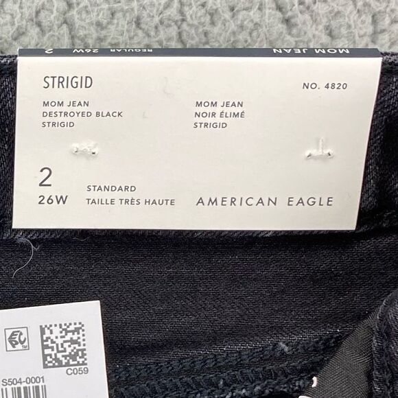 American Eagle Women's Strigid High-Waisted Stretch Mom Jean  | Size: 2 Regular - Picture 14 of 15